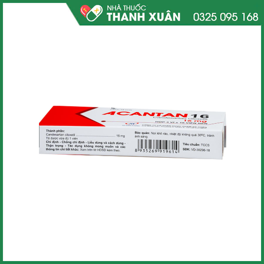 Acantan 16 thuốc điều trị tăng huyết áp